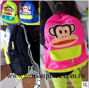 學校書包 韓版小猴子雙肩包 旅行背包休閑帆佈包 童裝批發工廠,批發,進口,代購