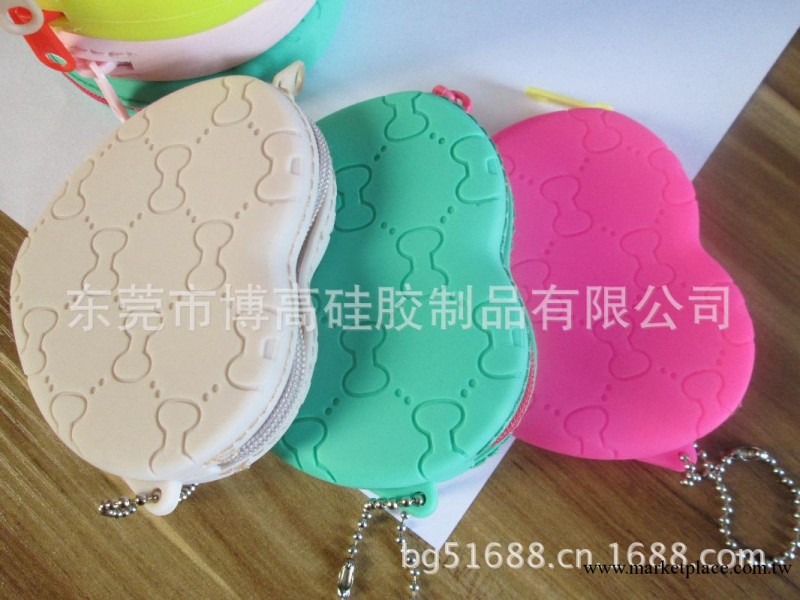2013年新設計創意禮品 十二種顏色供應心形矽膠拉鏈包 新款錢包工廠,批發,進口,代購