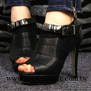 新款女鞋 歐美范兒高貴氣質金屬魚嘴高跟單鞋2049工廠,批發,進口,代購