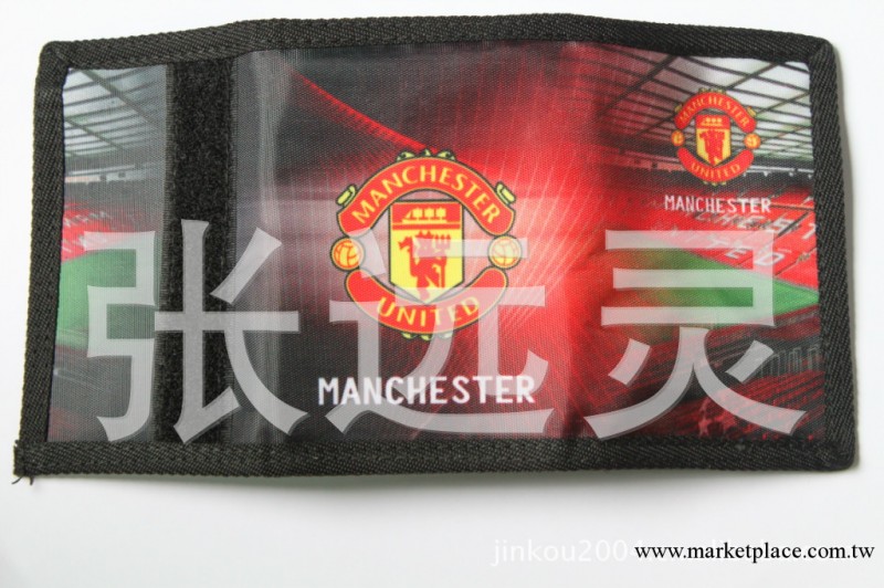 足球用品 球迷紀念品 球隊三折帆佈錢包/錢夾 曼聯熱轉印帆佈錢包工廠,批發,進口,代購