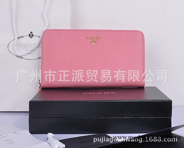 普傢原版女士錢包/P傢原廠164真皮十字紋錢包/頂級原版錢包一件發工廠,批發,進口,代購