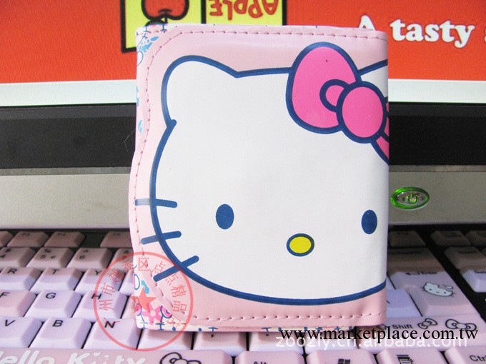hello kitty休閑錢包 子母包 三折錢包 配硬幣夾工廠,批發,進口,代購