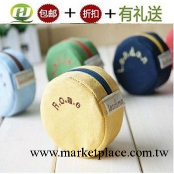 韓國零錢包帆佈可愛 硬幣包 糖果色韓版可愛圓形帆佈零錢袋工廠,批發,進口,代購