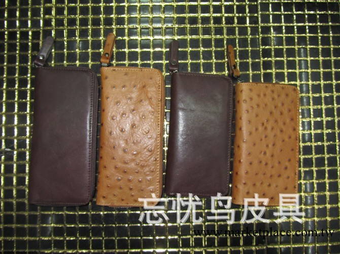 廣州皮具廠傢批發 真皮皮具拉鏈錢包  駝鳥紋平紋真皮情侶錢包工廠,批發,進口,代購