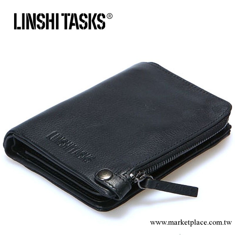 LINSHITASKS正品 男士錢包 牛皮錢包 兩折豎款錢包 2012新款工廠,批發,進口,代購