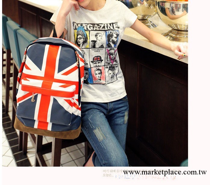2012日韓潮范新款女包英國國旗雙肩背旅行包雙肩背包工廠,批發,進口,代購