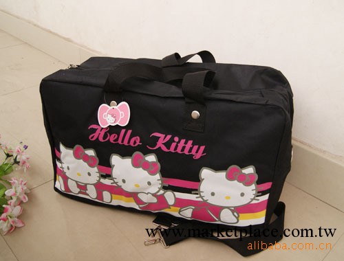 hello kitty做體操玫紅手提旅行包 斜挎旅行包 大挎包工廠,批發,進口,代購