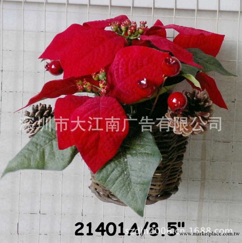 深圳大江南 工廠批發 喜慶用品 節日禮品 聖誕 藤籃 聖誕節花籃工廠,批發,進口,代購