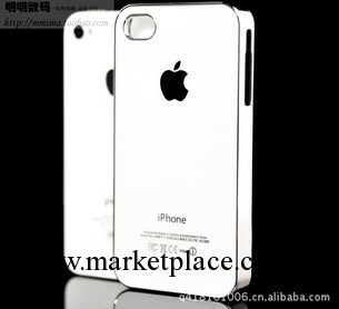 iphone4手機殼 蘋果4S保護套 防刮玻璃外殼 光面保護殼 配件批發工廠,批發,進口,代購