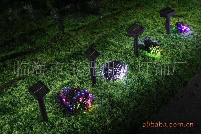 廠傢直銷聖誕節裝飾led彩色燈串太陽能盒供電工廠,批發,進口,代購