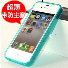 iphone4 4S手機殼 TPU保護套 透明清水套 蘋果4G 超薄 帶防塵塞工廠,批發,進口,代購