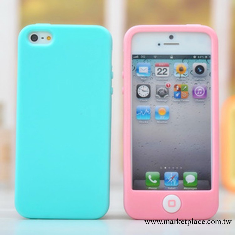 iPhone5手機 可愛純色矽膠套保護殼 蘋果5代手機殼 外殼保護套潮批發・進口・工廠・代買・代購