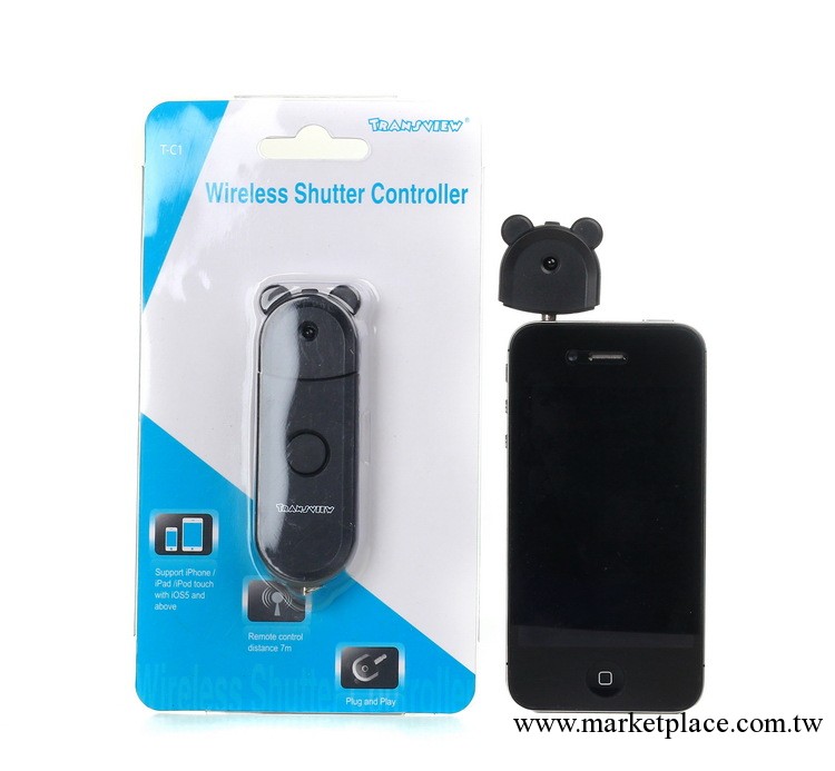蘋果iphone4S 5s 5 IPADmini無線快門遙控器智能手機自拍照神器工廠,批發,進口,代購