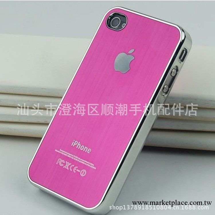 蘋果4iphone4/4s/5手機殼 超薄 金屬拉絲殼 電鍍銀邊 保護殼批發工廠,批發,進口,代購