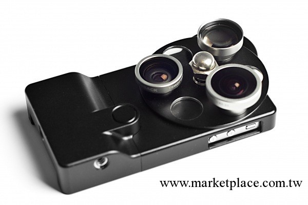 iphone4/4s蘋果配件手機三眼轉盤魚眼微距廣角 Lens Dial TriEye批發・進口・工廠・代買・代購