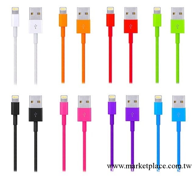 iphone5 彩色數據線 ipadmini彩色線 蘋果5彩色線8個顏色廠傢直銷工廠,批發,進口,代購