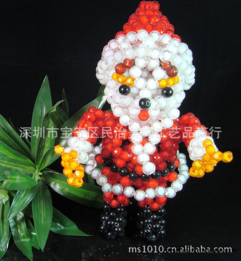 串珠工藝品 手工串珠 工藝品 工藝擺飾 創意禮品 禮品 聖誕老人工廠,批發,進口,代購
