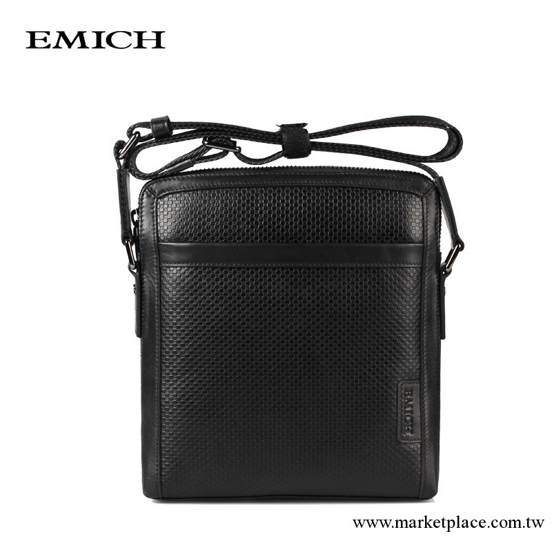 emich 2013新款真皮男包 商務休閑男士斜挎包 正品牛皮單肩包工廠,批發,進口,代購