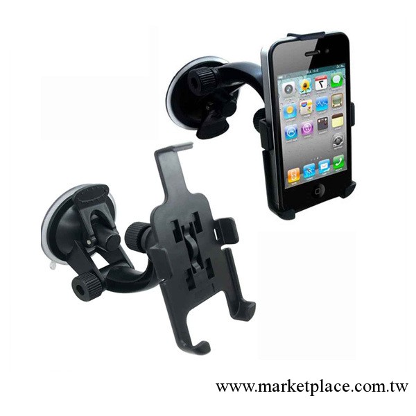 車載iphone4支架  蘋果吸盤式支架 360度轉動支架 萬向車載支架工廠,批發,進口,代購
