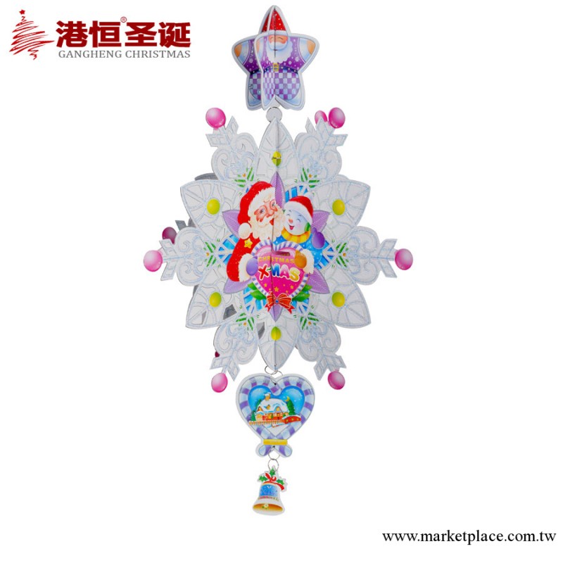 聖誕節吊頂裝飾 64*39cm雪花立體聖誕掛串 40g工廠,批發,進口,代購