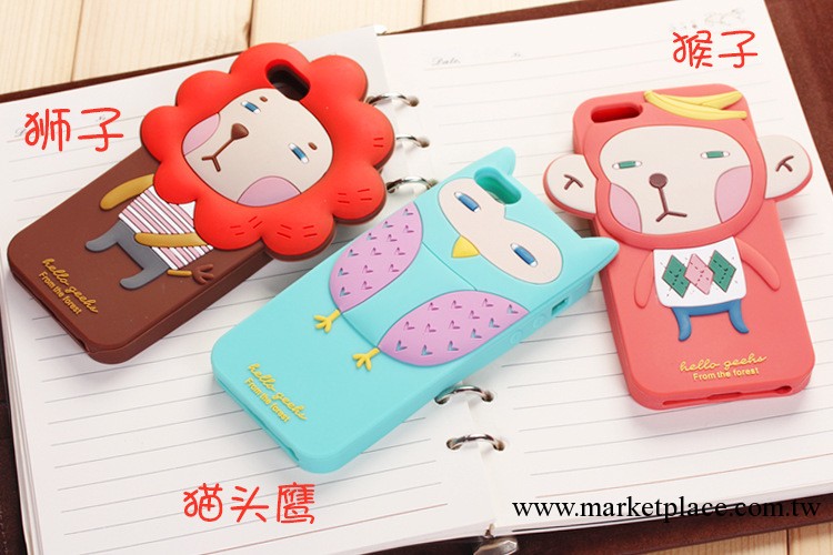 韓國卡通 iphone5手機殼 蘋果外殼子 正品保護套矽膠情侶潮女工廠,批發,進口,代購