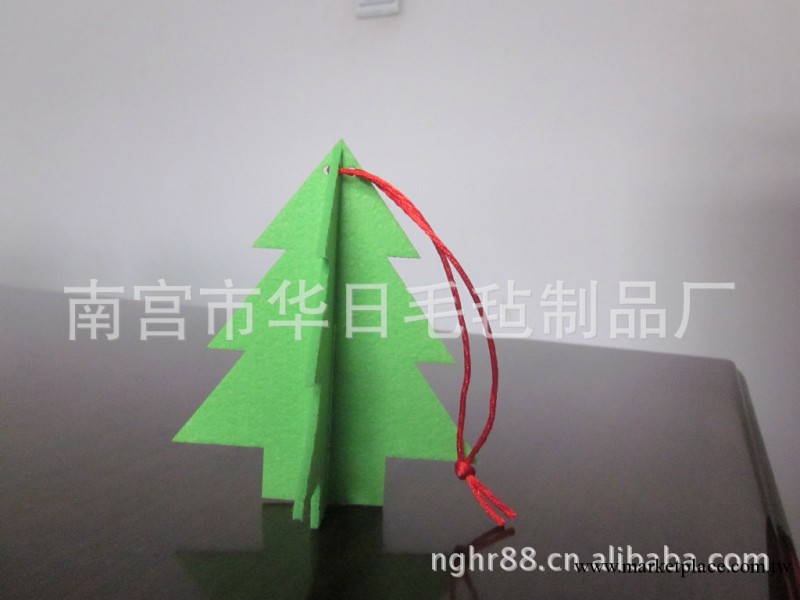 廠傢直銷【華日牌】立體毛氈聖誕樹掛飾工廠,批發,進口,代購