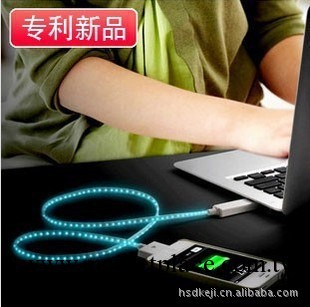 廠直批蘋果數據線 iPhone4 4S ipad2 3GS 充電 發光數據線 追光線工廠,批發,進口,代購