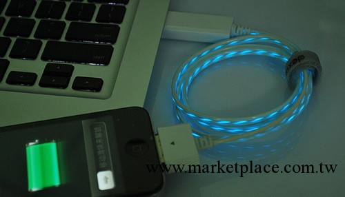 廠傢供應 iphone5發光數據線  蘋果數據線 蘋果追光線 LED冷光線工廠,批發,進口,代購