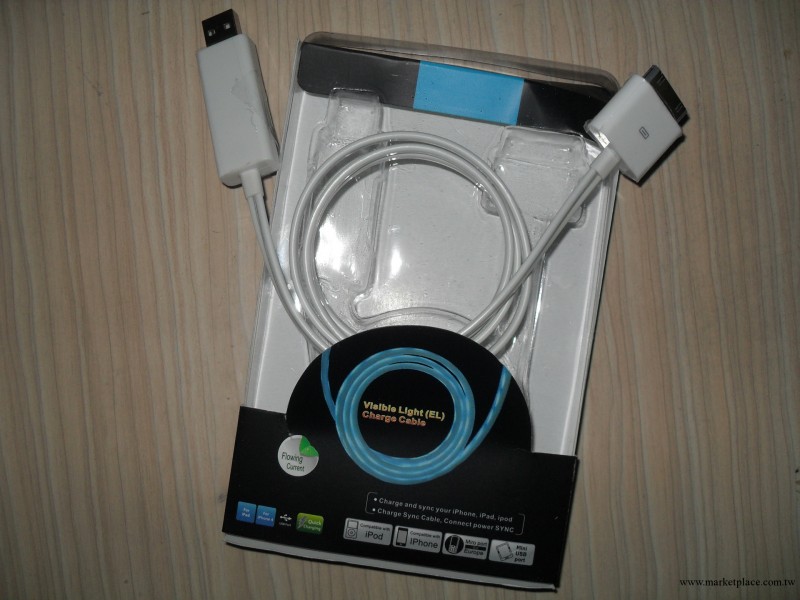蘋果4USB閃光充電發光數據線工廠,批發,進口,代購