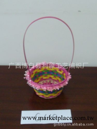 廠傢直供蕾絲邊復活節聖誕節竹籃 復活節竹籃子工廠,批發,進口,代購