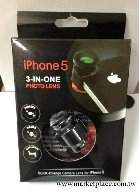 蘋果iphone5魚眼廣角微距鏡頭 三合一特效鏡頭創意蘋果手機配件批發・進口・工廠・代買・代購