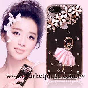 芭蕾舞女孩 iphone4手機殼水鉆 蘋果4手機殼貼鉆 蘋果手機殼批發工廠,批發,進口,代購