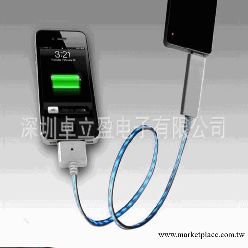 新蘋果4發光線數據廠傢 新品ipad冷光發光數據線 iphone4發光數線工廠,批發,進口,代購