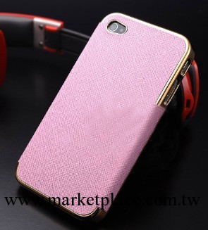 蘋果iphone5 手機殼電鍍 5代外殼 皮質手機套保護套十字紋 爆款工廠,批發,進口,代購