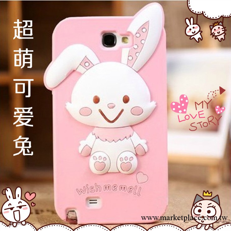 廠傢批發 潮流超萌可愛卡通兔子矽膠手機套蘋果iphone4/5代手機殼工廠,批發,進口,代購