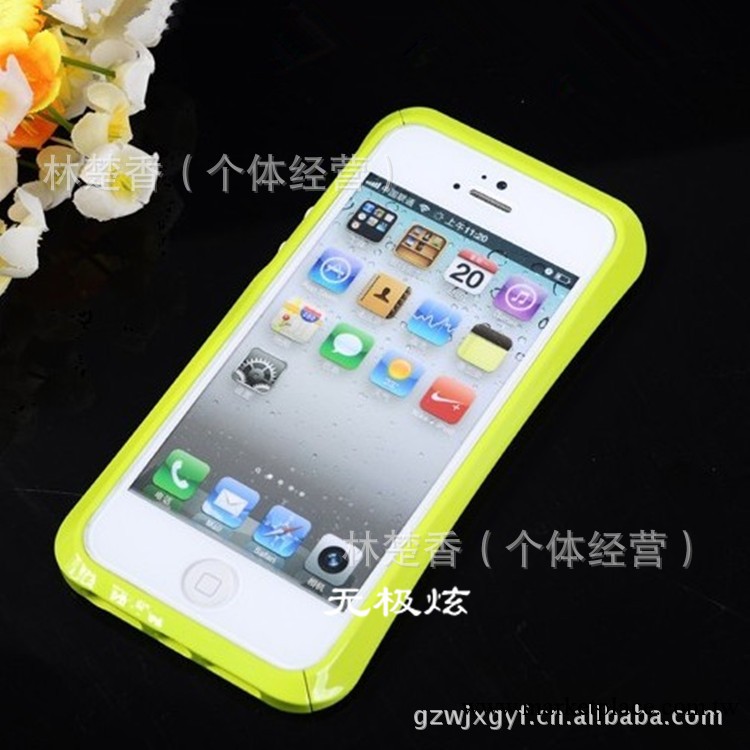 蘋果5 iPhone5塑料邊框 iphone4保護套  鋼琴烤漆PC小蠻腰 糖果色工廠,批發,進口,代購