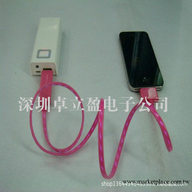 【熱銷】新款蘋果發光數據線充電線 iphone4s ipad冷光線 廠傢工廠,批發,進口,代購