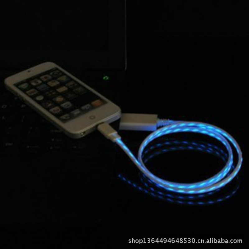 IPHONE5 發光線、蘋果手機數據線、蘋果充電流動追光線工廠,批發,進口,代購