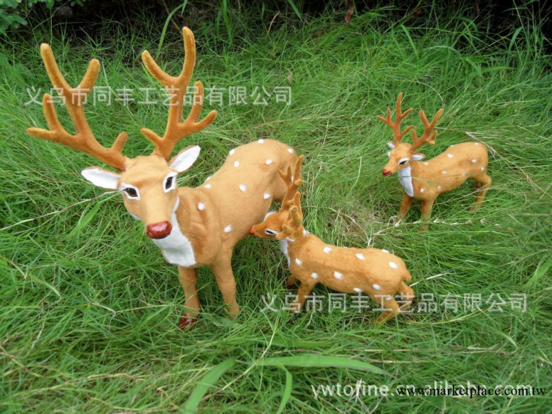 圓角仿真聖誕鹿 毛皮聖誕鹿 梅花鹿80cm聖誕鹿 仿真聖誕鹿組合工廠,批發,進口,代購