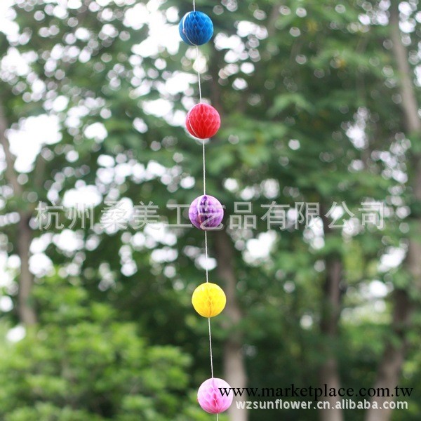 聖誕紙質工藝品 聖誕節裝飾品 夏日水果蜂巢 蜂巢球工廠,批發,進口,代購