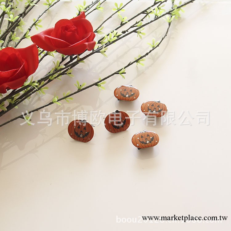 萬聖節禮品 閃光南瓜胸針 LED發光胸章 聖誕節道具工廠,批發,進口,代購