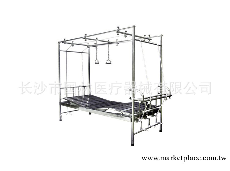 廠傢直供各種醫療器械 GL-063全不銹鋼多功能三搖頸腰椎牽引床工廠,批發,進口,代購