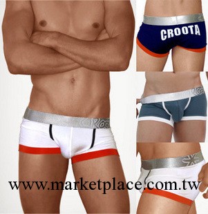 銀邊外貿純棉男士內褲　全棉 男式平角褲U型 低腰批發工廠,批發,進口,代購
