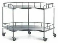 供應訂制扇形不銹鋼器械車 雙層器械車 醫用推車 醫療推車工廠,批發,進口,代購