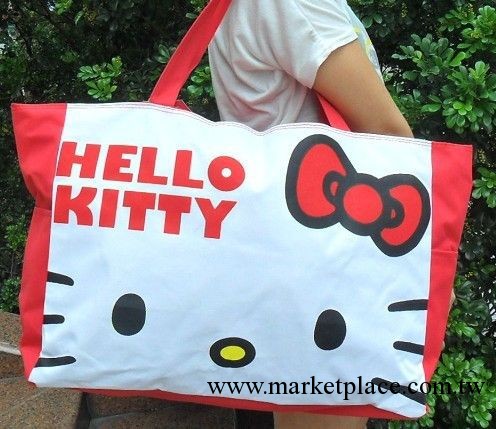 HELLO kitty韓版時尚包包帆佈包 包大包大容量購物袋媽咪袋健身包工廠,批發,進口,代購