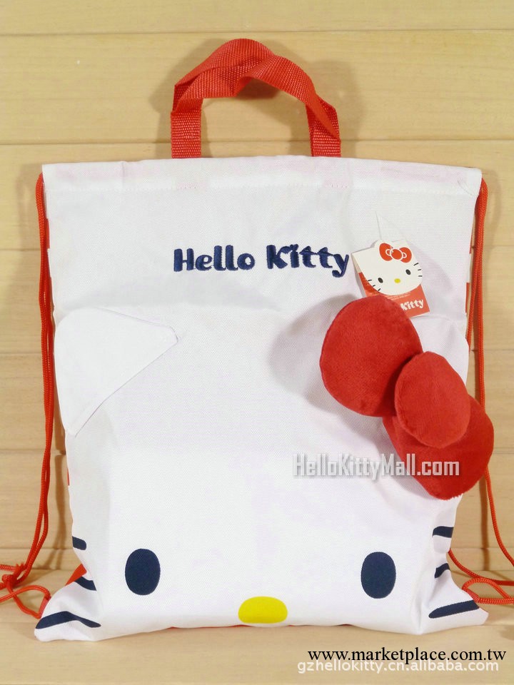 4949-韓版Hello Kitty凱蒂貓帆佈手提購物袋 雙肩背包 波點KT工廠,批發,進口,代購