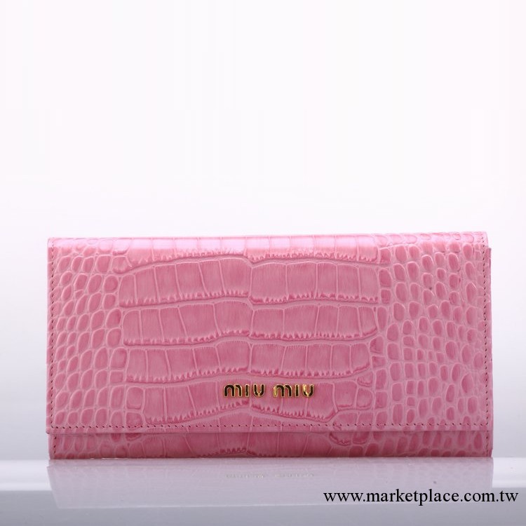 出口專櫃 miu謬翻蓋錢包 正品女款鱷魚紋錢包錢夾 1：1 貨源穩定工廠,批發,進口,代購