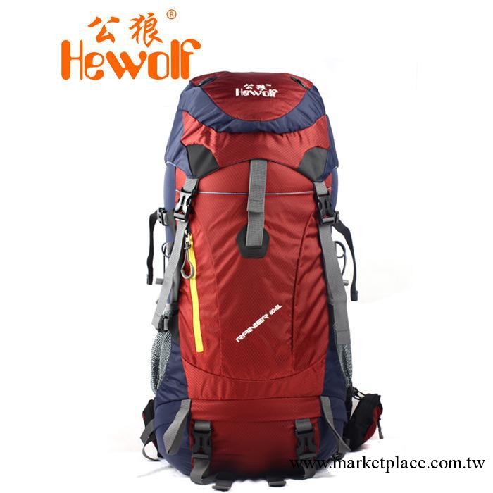 Hewolf/公狼65L登山包戶外野營雙肩包男女通用旅行背包正品1665工廠,批發,進口,代購