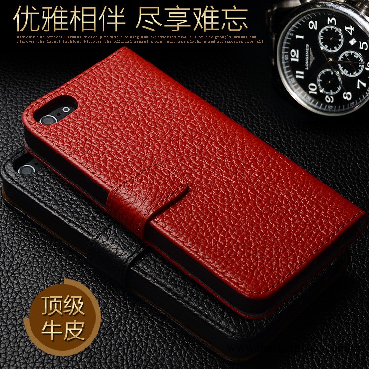 新款iphone5頭層牛皮錢包款皮套蘋果手機殼iPhone4S手機殼批發工廠,批發,進口,代購