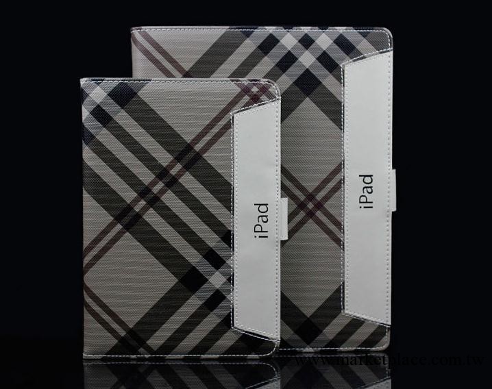 蘋果ipad4保護套 粗皮格紋 ipad3保護套 支架皮套 帶休眠保護殼工廠,批發,進口,代購